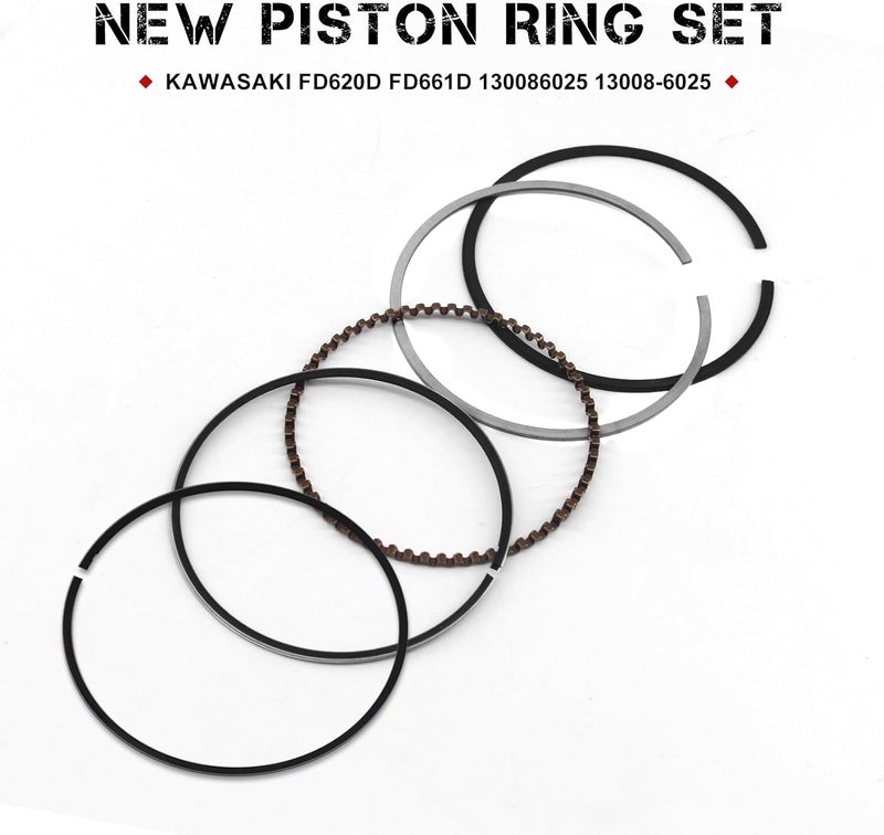 PEVAST New Piston Ring Set for Kawasaki FD620D FD661D 130086025 13008-6025(5 PCS) - Image 3
